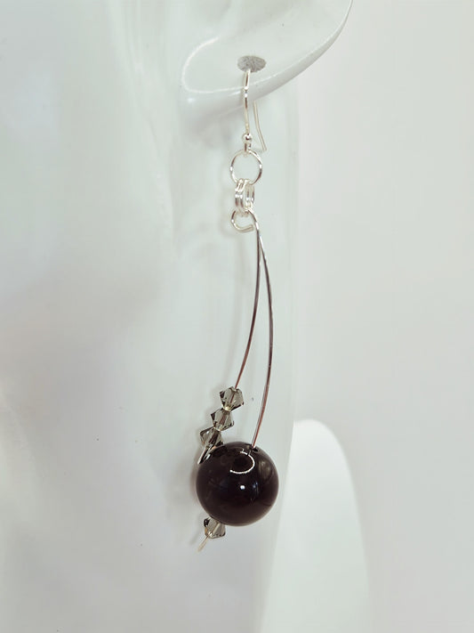 Large Swarovski Pearls, Mystic Black
