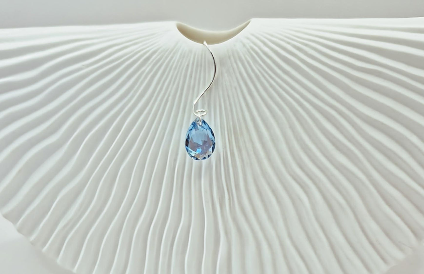 Swarovski Aquamarine Pear Cut Crystal Drops